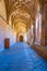 Corridor of an inner courtyard of convent of san Esteban at Salamanca, Spain