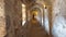 Corridor inside the Abbaye saint michel de Cuxa France