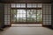 Corridor of Japanese traditional interior with shoji dividers in Honen-in temple, Kyoto, Japan