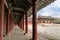 Corridor and the main hall of Changgyeonggung Palace in Seoul