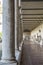 Corridor of roman columns as background