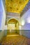 The corridors of King Pedro Palace of Alcazar complex in Seville, Spain