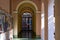 Corridors and red brick buildings in Hong Kong University