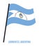 Corrientes Flag Waving Vector Illustration on White Background. Flag of Argentina Provinces.