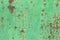 Corroded green metal background