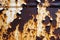 Corroded white metal background. Rusted white painted metal wall. Rusty metal background with streaks of rust. Peeling paint
