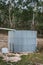 Corrugated iron water tank