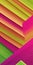 Corrugated Shapes in Fuchsia Limegreen