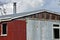 Corrugated sheet metal shed