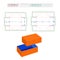Corrugated standard carton  box, cardboard carton box, corrugated gift box with 3D render and dieline template and