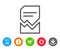 Corrupted Document line icon. Bad File sign.