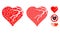 Corrupted love heart Mosaic Icon of Joggly Items