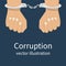 Corruption icon vector
