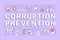 Corruption prevention word concepts banner