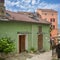 Corse, colorful houses in Corte