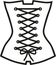 Corset corsage vector