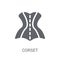 Corset icon. Trendy Corset logo concept on white background from