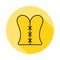 corset outline icon in long shadow style