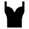 Corset Torso woman clothes Lingerie Garment icon black color vector illustration flat style image