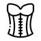 Corset Underwear Icon Vector Outline Illustration