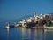 Corsica Bastia port town - gate lighthouses