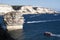 Corsica, Bonifacio, Strait of Bonifacio, beach, Mediterranean Sea, limestone, cliff, rocks, Bouches de Bonifacio