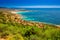 Corsica coastline with rocky beach and tourquise clear water near Ajaccio, Corsica, France, Europe.