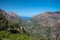 Corsican mountains with the tiny village Evisa