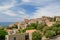 Corsican town on the mountain slope