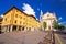 Cortina d` Ampezzo main square architecture view