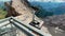 CORTINA, ITALY - AUGUST 2020: Marmolada Cable Car view in summer season, italian alps