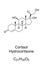 Cortisol, also hydrocortisone, a steroid hormone, chemical structure
