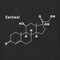 Cortisol Hormone Structural chemical formula