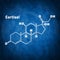 Cortisol Hormone Structural chemical formula