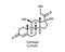 Cortisol molecular structure. Cortisol skeletal chemical formula. Chemical molecular formula vector illustration