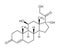 Cortisol structural formula of molecular structure