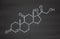 Cortisone stress hormone molecule