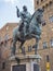 Cosimo Statue on Signoria Square in Florence called Statua equestre di Cosimo - FLORENCE / ITALY - SEPTEMBER 12, 2017