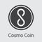 COSM - Cosmo Coin. The Trade Logo of Money or Market Emblem.