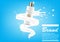 Cosmetic ad lotion milk tornado concept vector