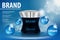 Cosmetic ads template, night aqua intensive repair cream