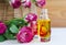 Cosmetic aroma oil with rose essence