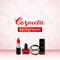 Cosmetic Background, Product Promo Advertising Banner Design