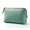 Cosmetic Bag, Green Makeup Case, Cosmetics Pouch, Fashionable Clutch, Closed Female Purse