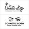 Cosmetic beauty eyelash women logo design