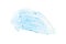 Cosmetic blue gel serum swatch with bubbles isolated on white