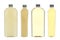 Cosmetic Body Wash and Scrub Bottles Isolated