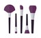 Cosmetic Brushes Make Up Set Vector Illustration