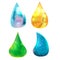 Cosmetic Collagen Serum Droplet Set Vector