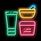Cosmetic Container Tube neon glow icon illustration
